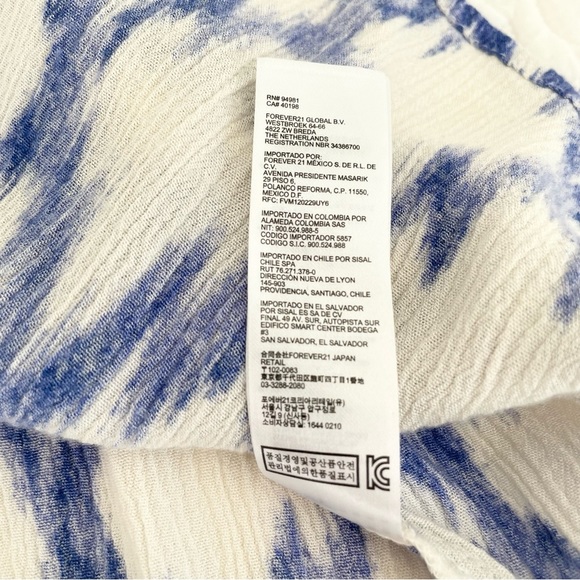 Forever21 Blue & White Ikat Sleeveless Dress - Picture 5 of 6